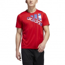 adidas T-shirt treningowy Tokyo Badge of Sport FreeLift czerwony męski